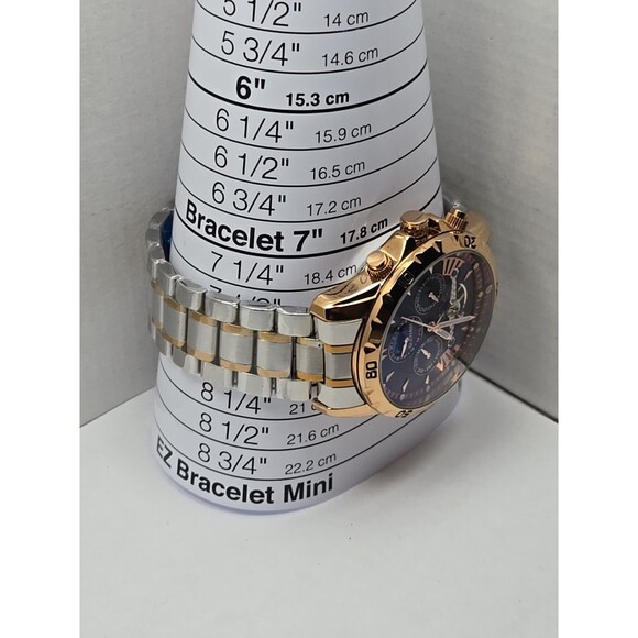 Glenaw Automatic Open Heart Two Tone Stainless Steel 45mm 3ATM Watch Day Date WR - Picture 7 of 11